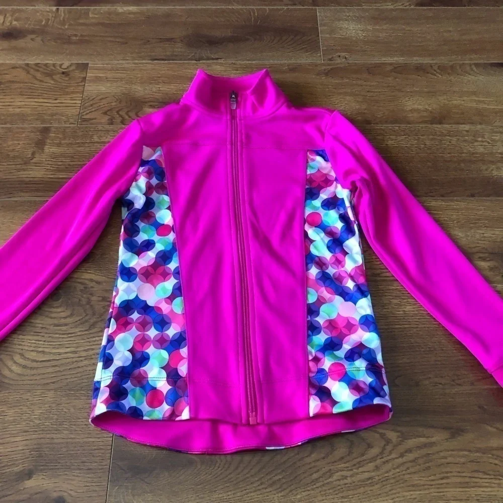 Champion pink athletic zip up jacket in size S (6/6x)
